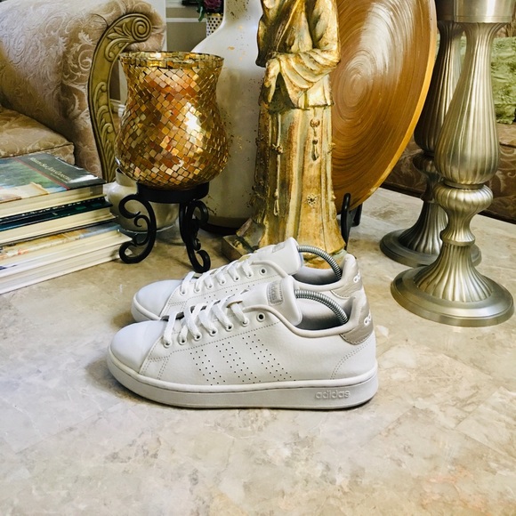 Adidas Cloudfoam Running Shoes HWI 28Y001 White & Gold Women’s 's Size 9.5 - Picture 1 of 10
